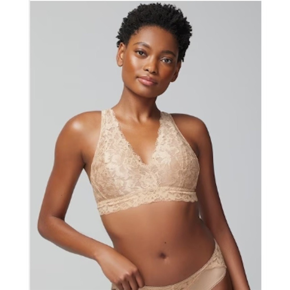 NWT Soma M Embraceable Signature lace Back Bralette Bra Pink 116282